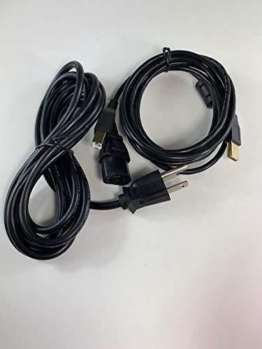 Omnihil 8 Feet AC Cord + 32 Feet 2.0 USB Cable Compatible with Nord Electro 6D 61, 6D 73 Stage Piano