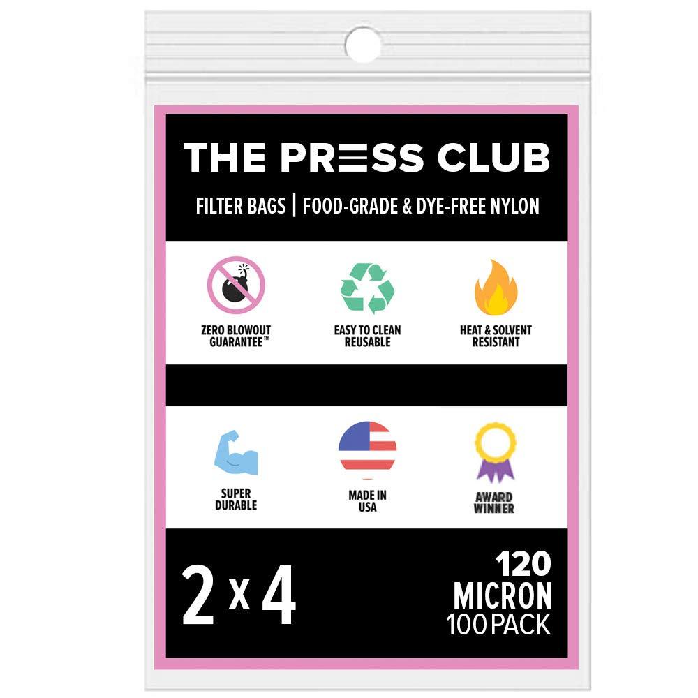 120 Micron | Premium Nylon Tea Filter Press Screen Bags | 2" x 4" | 100 Pack | Zero Blowout Guarantee | All Micron & Sizes Available 120 micron