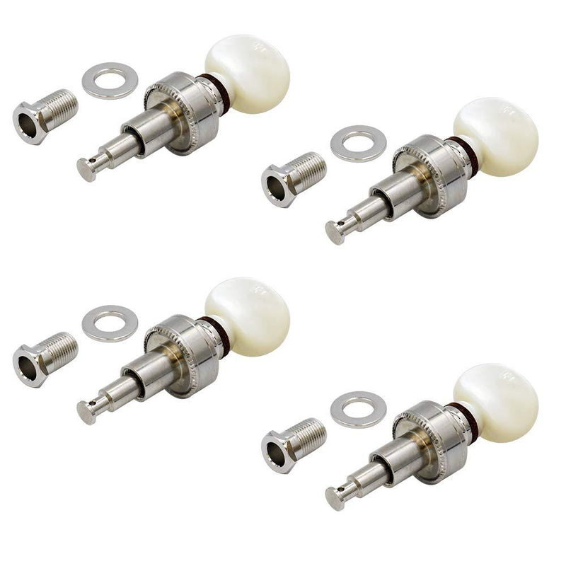 Golden Gate Deluxe Pancake Planet-Style Banjo Tuners-Nickel-3/8in-Set of 4 (P-130)