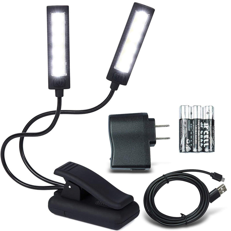 Lumiens Brooklyn - Music Stand Light Clip On - LED Musician Lamp for All Music Stands, Pianos, Orchestra Pits, Work Tables, Desks, and More - #1 Among Music Stand Lights - AAA Battery Powered