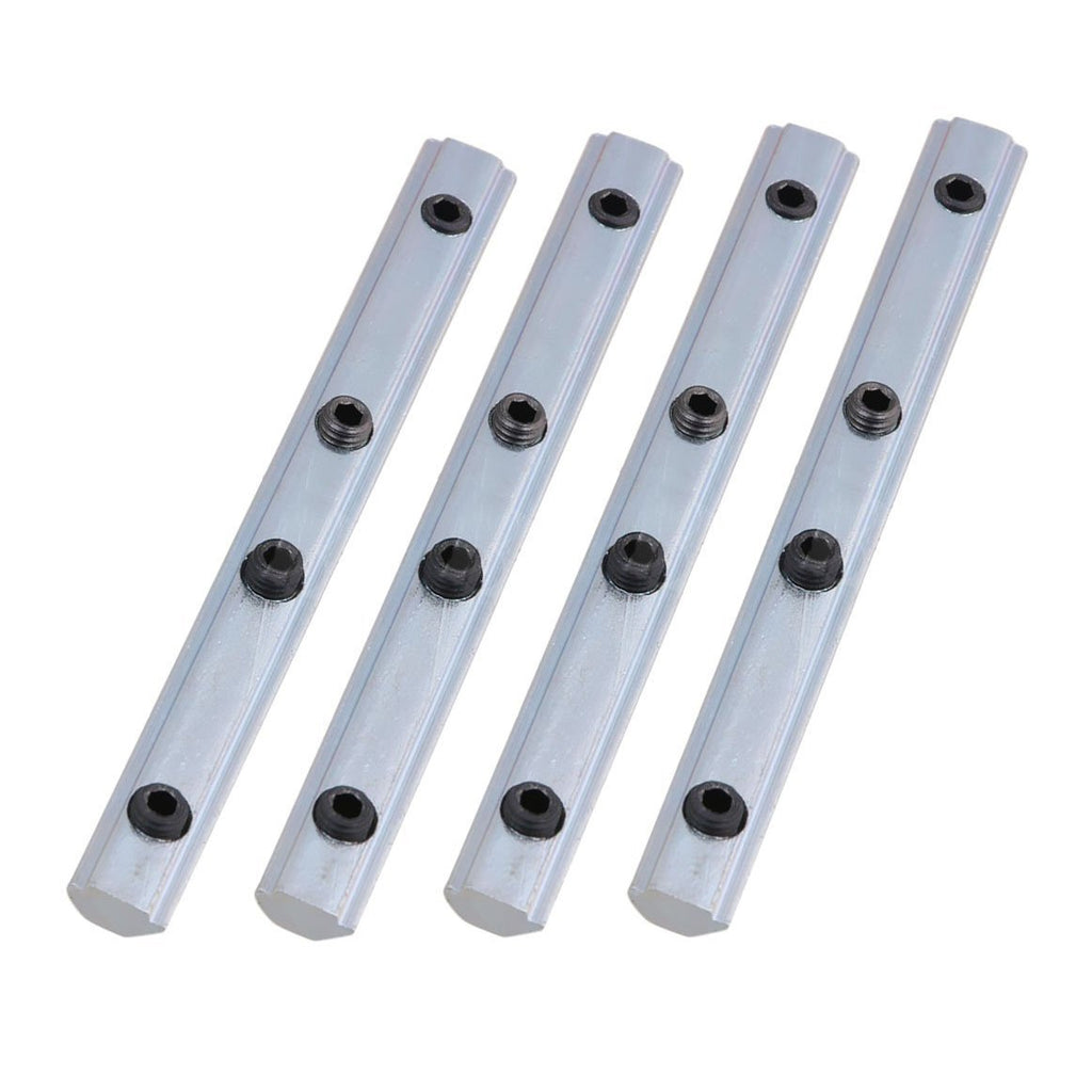 PZRT 4-Pack 2020 Series Aluminum Profile Straight Line Connector,Length 3.9 Inch Bracket Fastener with M5 Screw,for T Slot 6mm Aluminum Extrusion Profile Connect Parts 2020/3.9inch
