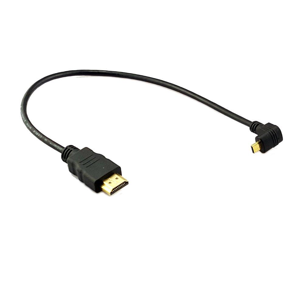 Seadream 1Foot 90 Degree Down Angle Micro HDMI Male To HDMI Male Cable Connector (1Pack) 1Pack Down Angled