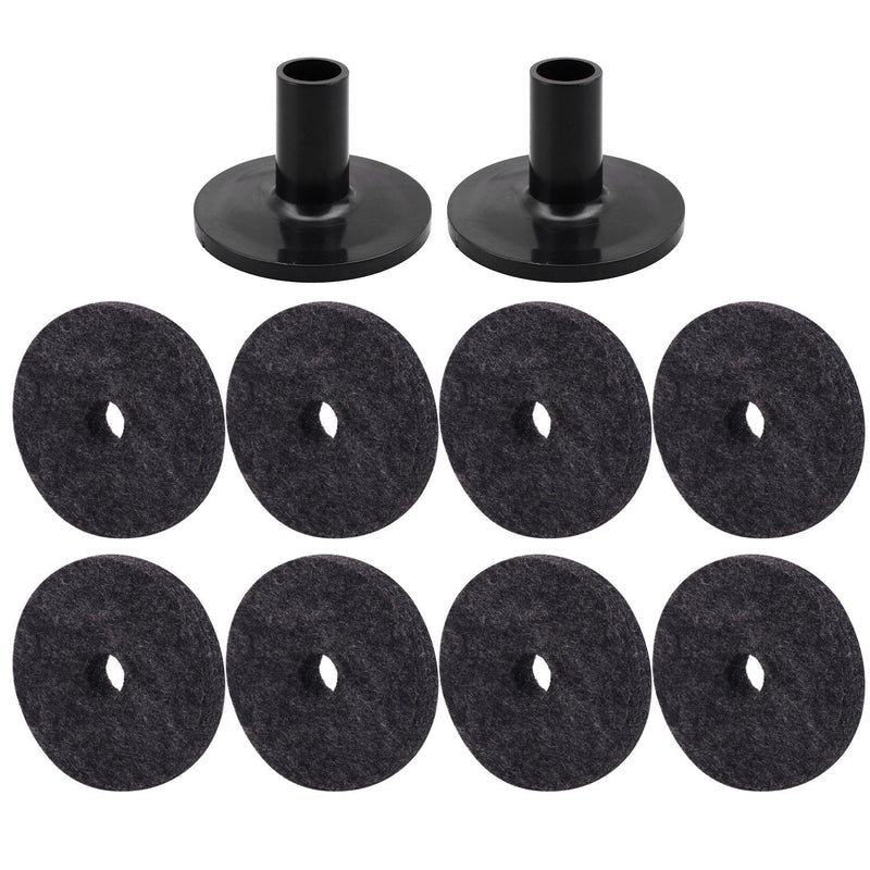8PCS Cymbal Stand Felt 50mm Washer + 2PCS Cymbal SleevesReplacement for Shelf Drum Kit