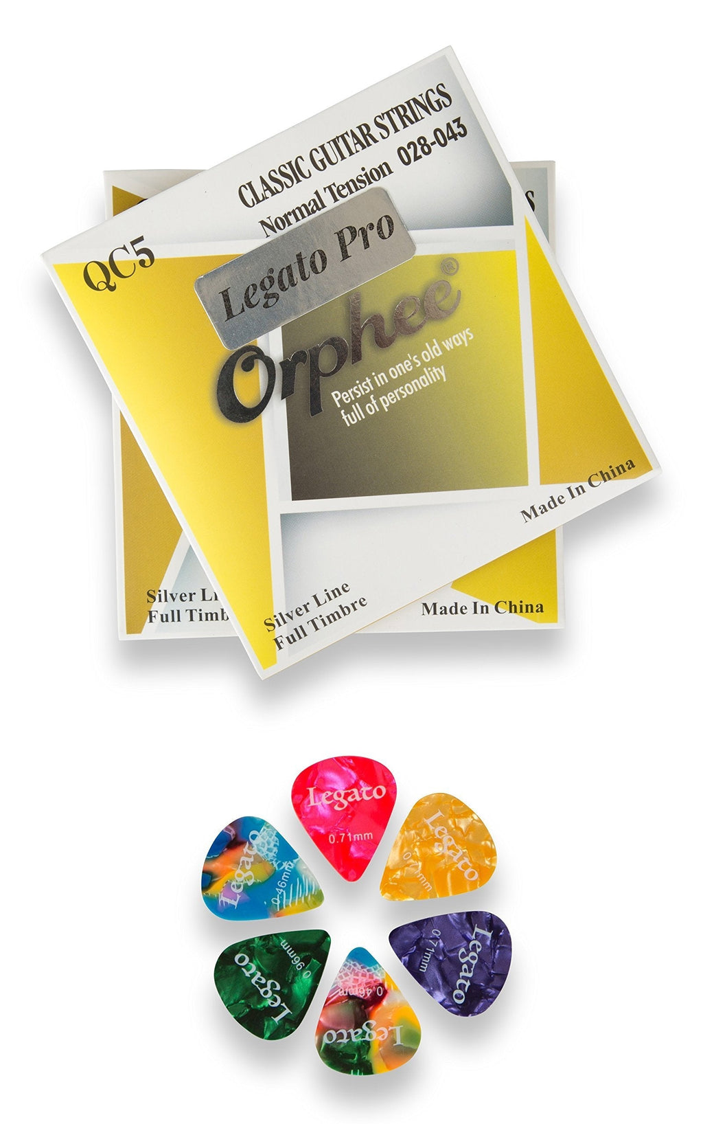 Nylon Classical Acoustic Guitar Strings for Beginners to Pro Level Normal Tension (2 Pack) Bundle
