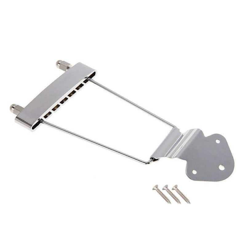 Timiy 6 String(Silver) Guitar Trapeze Tailpiece Bridge for Acoustic Guitar Bass