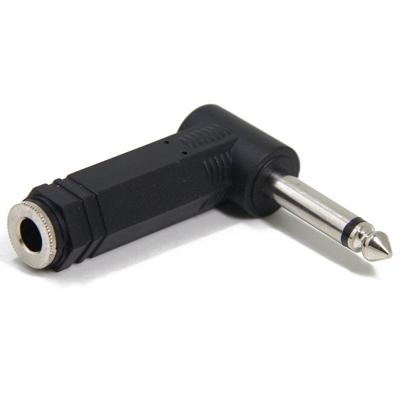 [AUSTRALIA] - Ancable 1/4 Inch Right Angle TS Male to 1/4 Inch TS Female Adapter, 6.35mm 1/4" Mono Connector for Bottom Plug Guitar/V-Shape Guitar/Front Facing Jack Guitar 