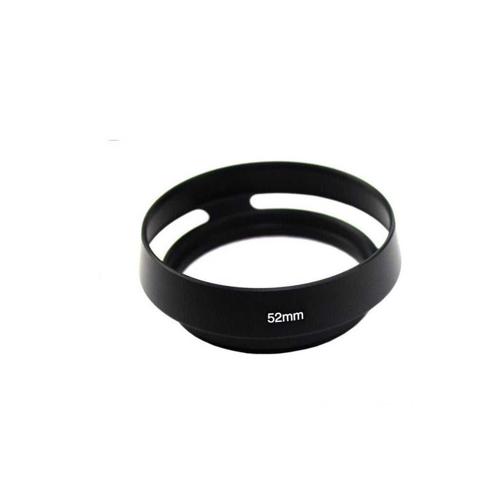 LXH 52mm Black Metal Curved Vented Lens Hood Shade for Screw in Leica M LM Summicron Replacement Leica-52mm