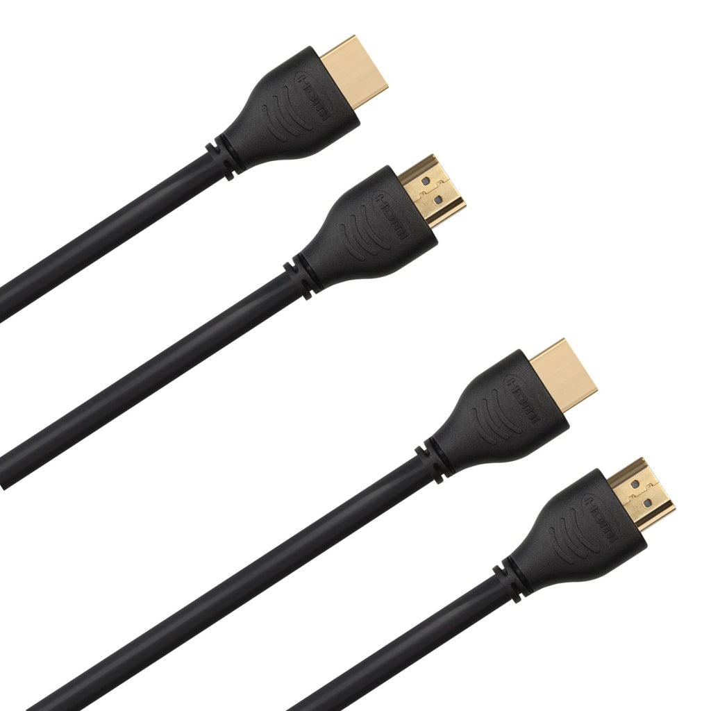 J-Tech Digital HDMI 2.0 Cable 3ft Supporting 4K@60Hz 4:4:4 Ultra High Speed 18Gbps, HDR10, ARC – 100% Triple Shielded - 24k Gold Plated Connectors (2-Pack)