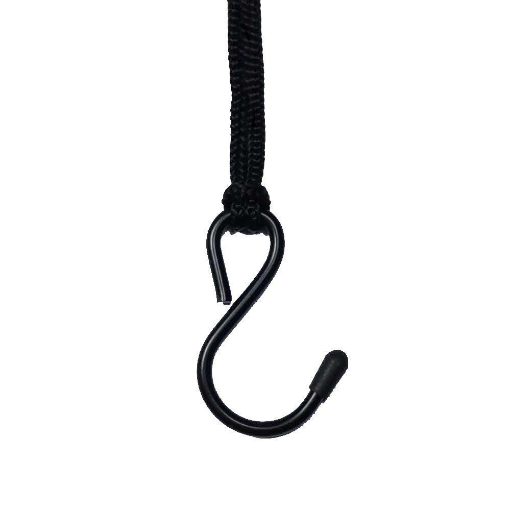 Heavy Duty 9 Gauge Small Hook Elegant Black Metal Steel Wire S Hooks Hanger for Home and Garden Connector, Pack of 20 SET 20