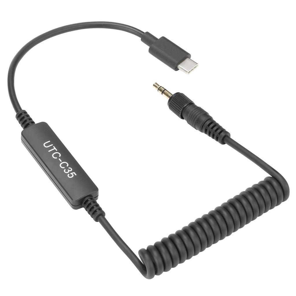 [AUSTRALIA] - TRS to Type-C Microphone Audio Adapter, Saramonic UTC-C35 3.5mm TRS to Type-C Microphone Audio Cable Smartphone Adapter for Using Uwmic9 UwMic15 SR-WM4C& Other Mics with Huawei SUMSUNG Type-C Device 