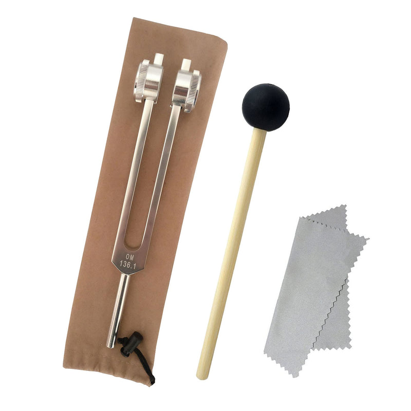 Tuning Fork OM 136.1Hz Tuning Fork, Chakra Tuning Energy Forks, Effective for immune system and circulatio, Perfect Healing Musical Instrument.