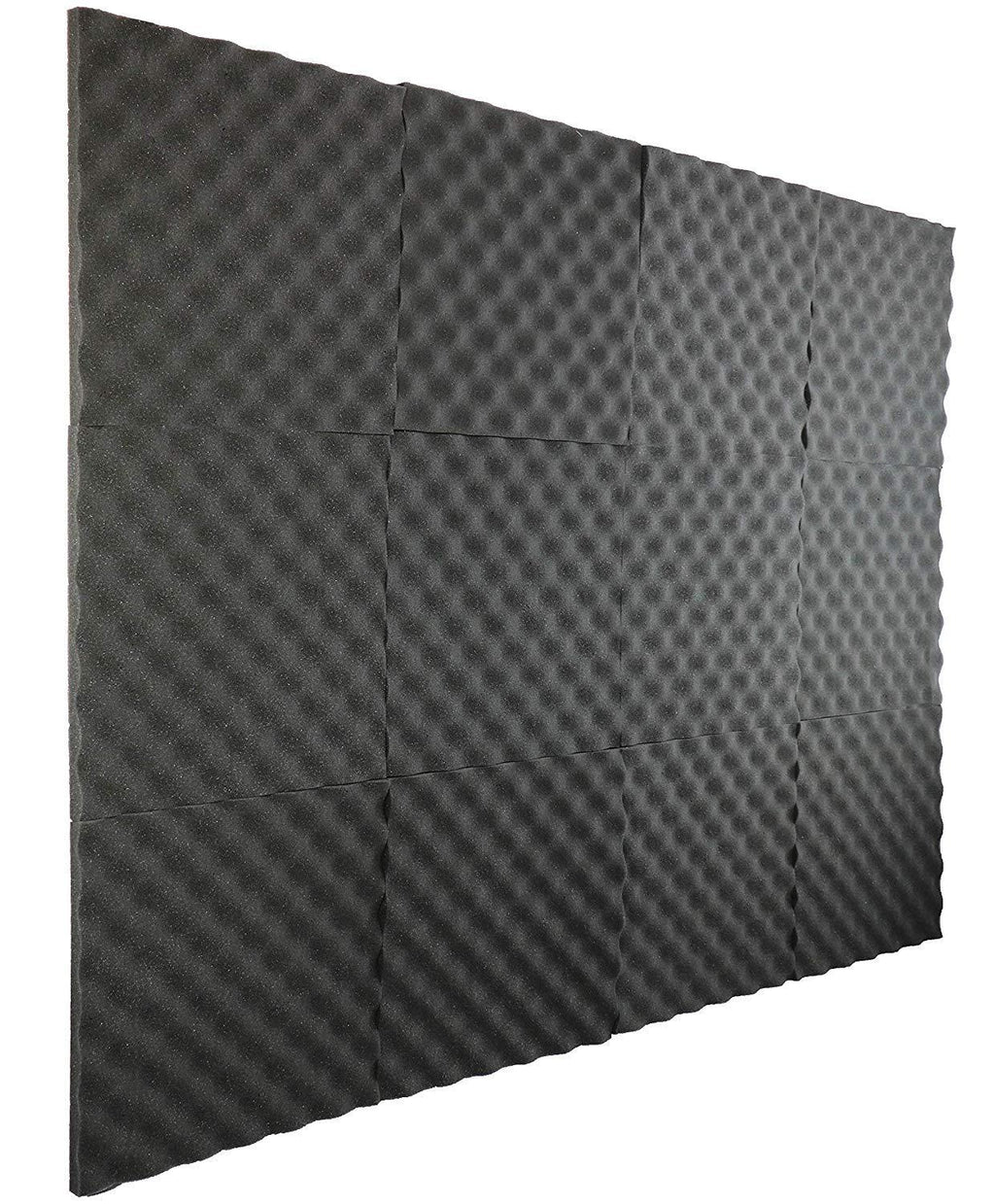 [AUSTRALIA] - New Level 12 Pack- Acoustic Panels Studio Foam Egg Crate 1" X 12" X 12" Charcoal 