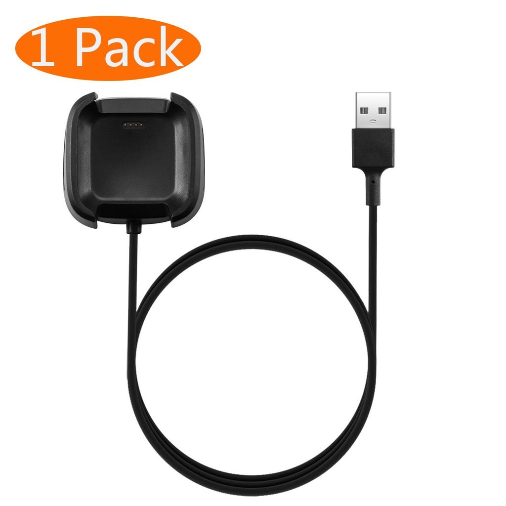 Compatible for Versa Charger/Lite Edition/Special Edition,KingAcc 1-Pack 3.3ft Replacement USB Charging Cable Cord Charger Cradle Dock Adapter for Versa Smart Watch [Not for Versa 2]