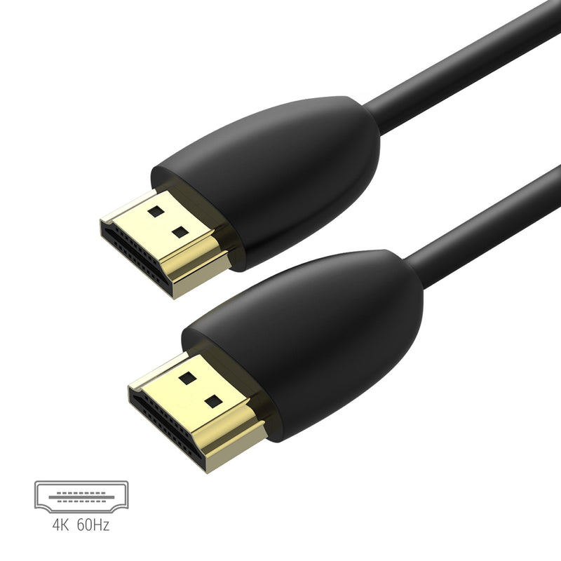 4K HDMI Cable 6.6ft, High Speed 18Gbps HDMI 2.0 Male Cable Extension with Gold Plated -Support 4K 60Hz, 3D, Video 4K 2160P, 1080P, ARC with Ethernet Compatible UHD TV, X-Box, Blue-ray, PS4, PS3, PC