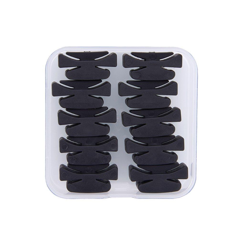 WANDIC Rubber Pick Holder, 10 Pcs Black Rubber Guitar Pick Holder Fix on Headstock for Guitar Bass Ukulele 10pcs black 3