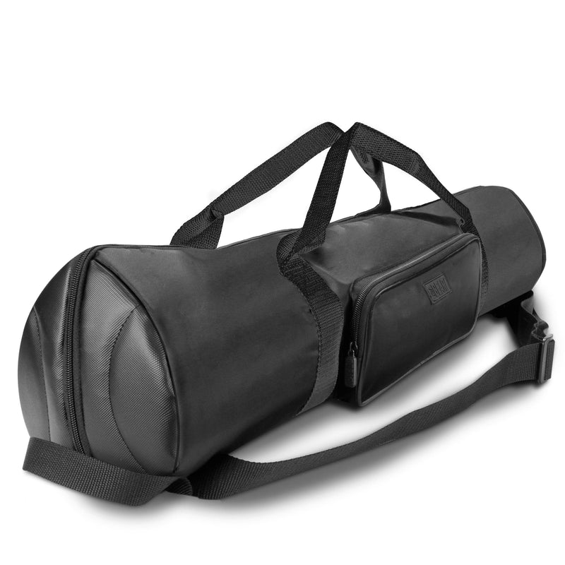 USA Gear Padded Tripod Case Bag - Holds Tripods from 21 to 35 inches - Adjustable Size Extension, Storage Pocket and Shoulder Strap for Professional Camera Accessories and Photo Carrying Needs (Black) Black