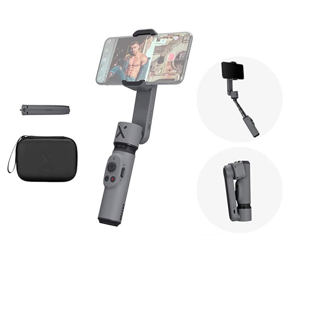 Zhiyun Smooth X Gimbal Stabilizer Combo Kit Gray for Smartphone w/Selfie Stick Tripod, Face Tracking, Bluetooth, Gesture, YouTube Vlog Video, Zoom