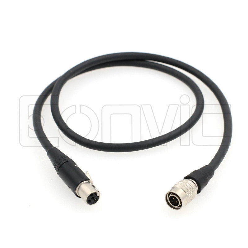 Eonvic Hirose 4 Pin to Mini 4 Pin XLR Power Cable for TVlogic Monitor