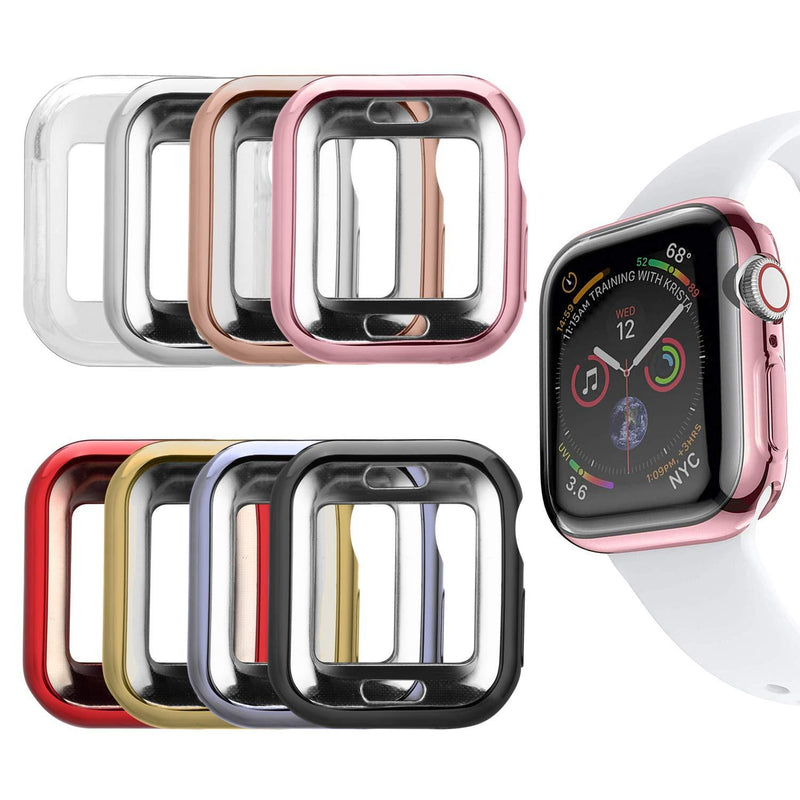 MAIRUI Compatible with Apple Watch Case 42mm [8 Pack] Protector Bumper Cover TPU Ultra-Slim Lightweight for iWatch Series 3/2/1, Sport/Edition 42 mm