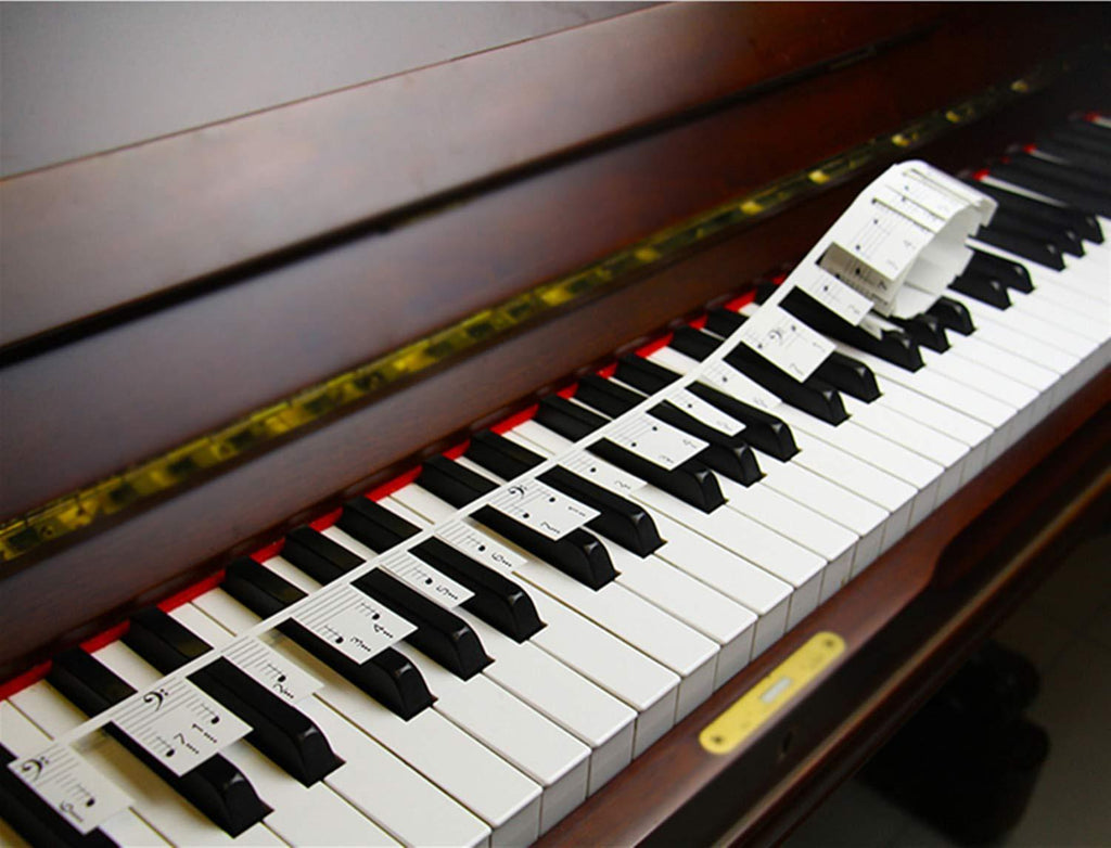Piano Stickers for Learning Piano or Keyboard ，Overall Installation,No Glue ，No Need to Cut,Easy to Carry ，Reusable, Upgraded Version and Good Quality