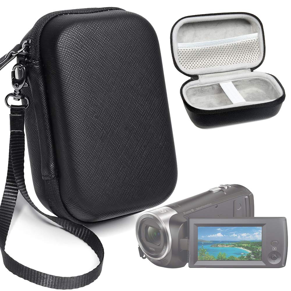 Camcorder Case for Sony HD Video Recording HDRCX440, HDRCX405 Handycam; Canon VIXIA HF R800, Panasonic HC-V180K and Kimire HD Recorder, Sony HDRAZ1VR/W, SiOnyx Aurora Action Camera (Black) Black