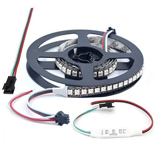 [AUSTRALIA] - WESIRI WS2812B LED Strip Lights 3.2ft 1M WS2812B 144LEDs Programmable Individual Addressable WS2811 Built-in 5050 RGB LED Strip IP30 Non-Waterproof DC5V with Mini Controller 3.2ft 144LEDs Non-waterproof IP30 