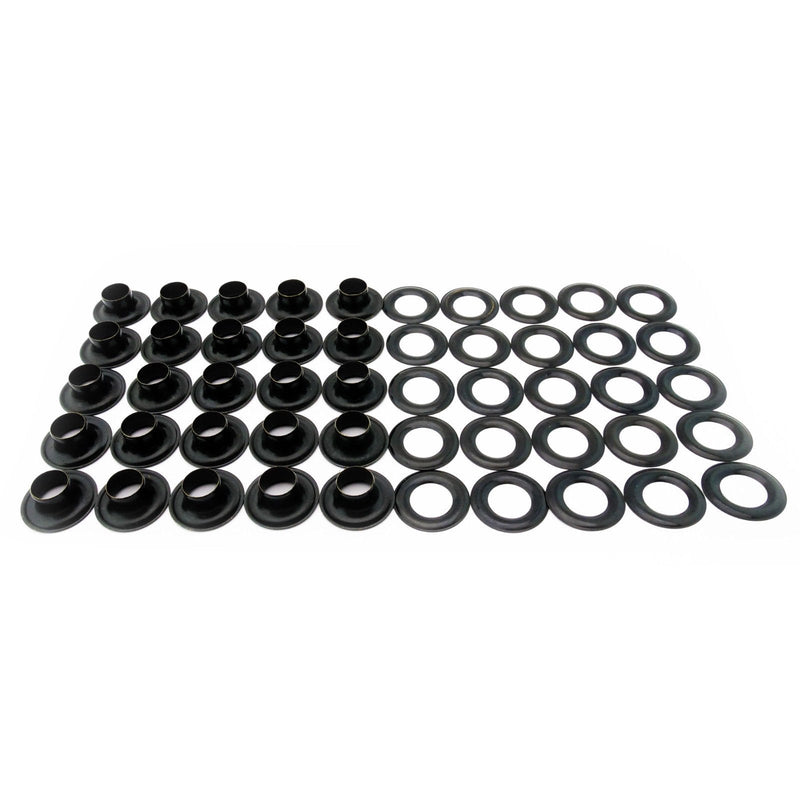 C.S. Osborne 25 Sets Black Grommets & Plain Washers #B1-4 (1/2" Hole)