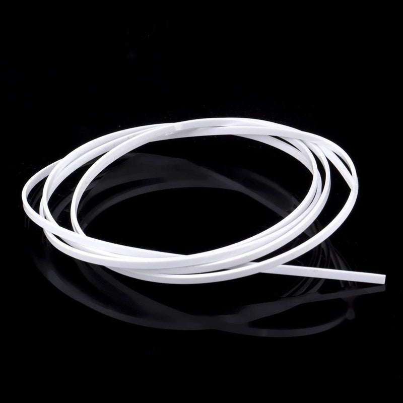Musiclily 1650x3x1.5mm Plastic Binding Purfling Strip for Acoustic Classical Guitar, White