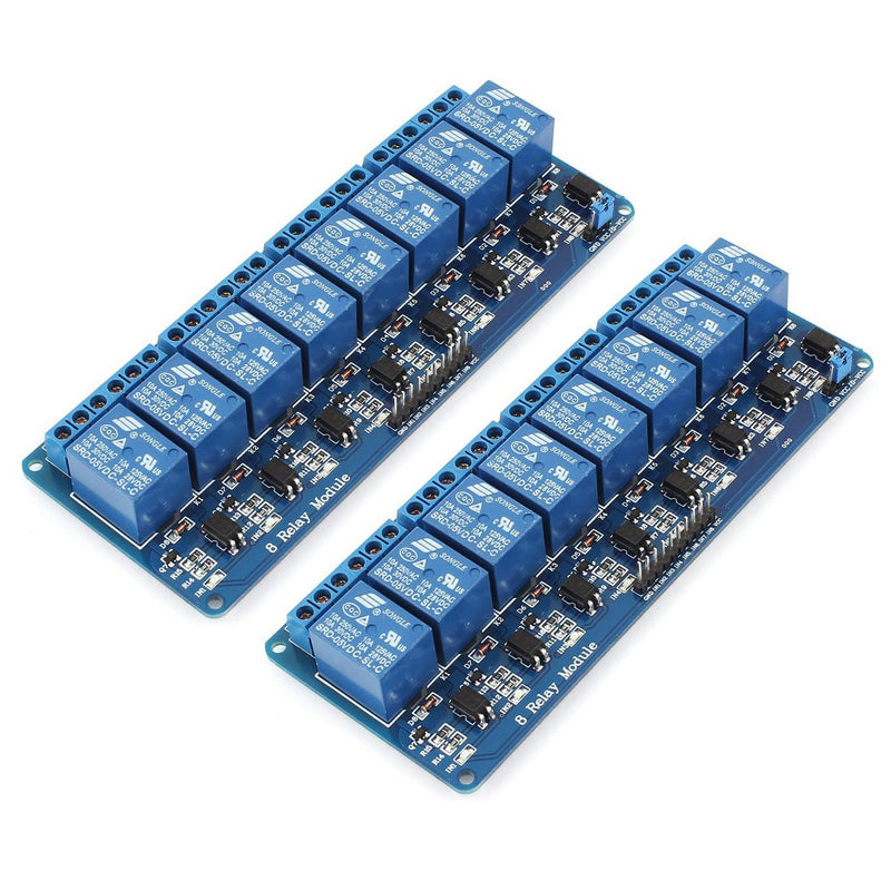 Yakamoz 2Pcs DC 5V 8-Channel Relay Module for Raspberry Pi DSP AVR PIC ARM