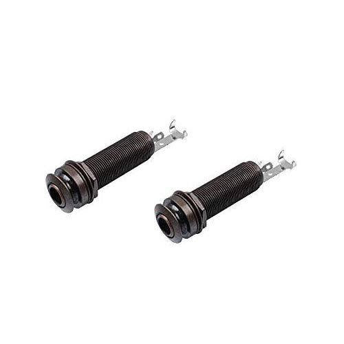 Timiy Pack of 2 Guitar 1/4" Output Jack Bronze Copper End Pin Output Jack For Acoustic Electric Guitar Bass