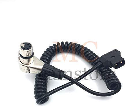 MCCAMSTORE Camcorder Power Cable for Sony PMW F55 D-tap Male to XLR 4pin Female Spring Cable 60-100cm