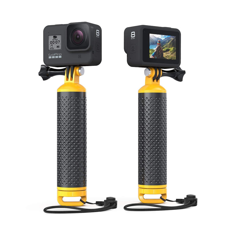 Sametop Floating Hand Grip Waterproof Handle Floaty Handler Compatible with GoPro Hero 9, 8 Black, Hero 7, 6, 5, 4, Session, 3+, 3, 2, 1, Hero (2018), Fusion, DJI Osmo Action Cameras Yellow