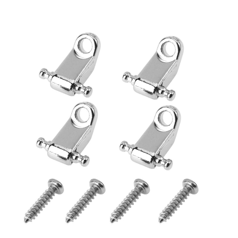 Timiy Guitar Metal Roller String Trees String Retainer Guide with Screws for Electric Guitar Parts Pack of 4 (Silver)