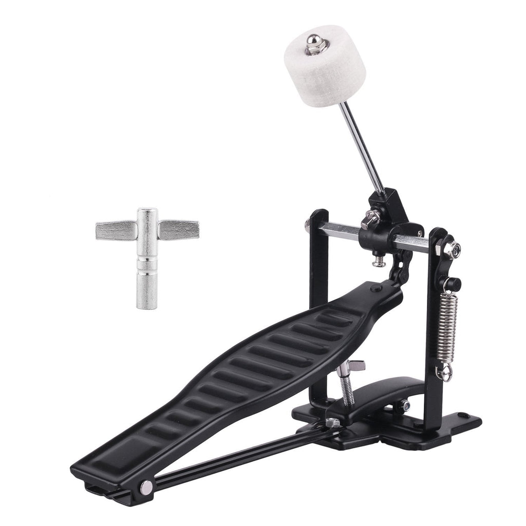 Drums Pedal Black Aluminum Alloy Children Rack Drums Pedal Set with Drum Beater Stick & Drum Key