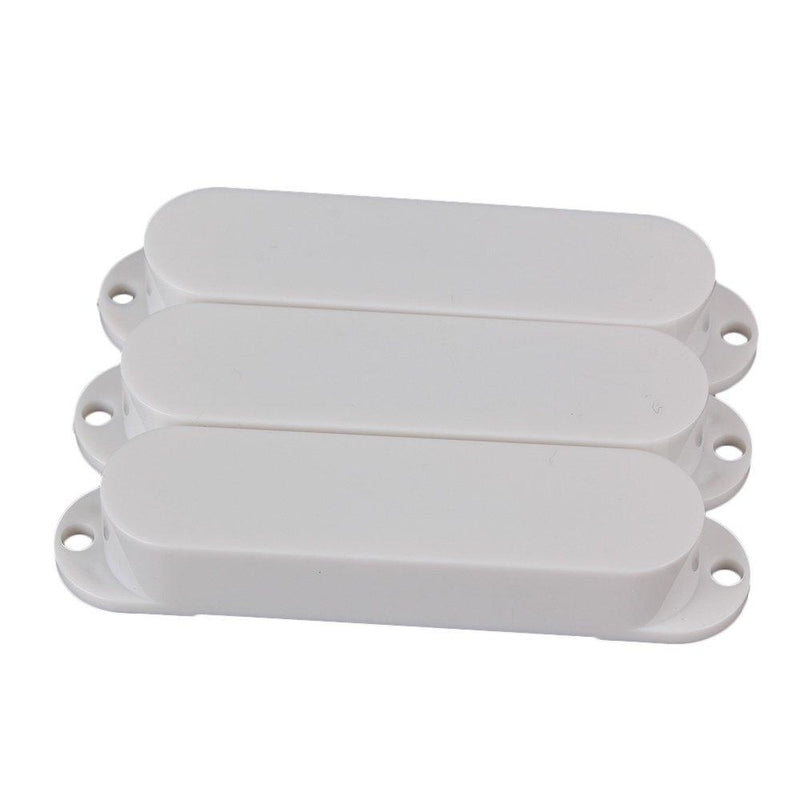 lovermusic lovermusic 3pcs 82x18x13.5mm White Plastic Closed Shell Guitar Single Coil Pickup Cover