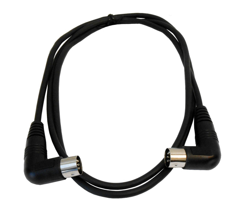 Audio2000'S S2051 MIDI Cable with Right-Angled Connectors and Double Shield, 5 Feet