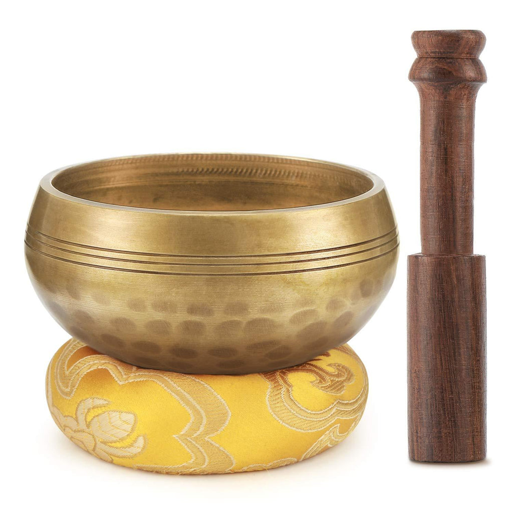 Moukey Tibetan Singing Bowl 3.2 Inch Meditation Gong Zen Yoga Bowl Set With Wooden Striker And Cushion Pillow 3.2''