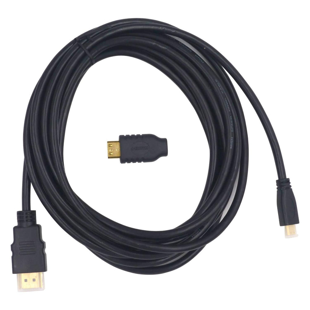 SJJX HDMI to Micro HDMI Mini HDMI Cable Male to Male 10FT HDMI Adapter for PC HDTV PS3 1080P