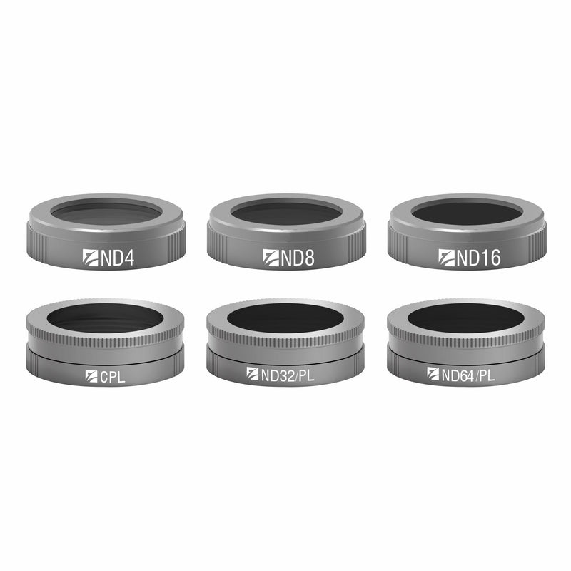 Freewell Budget Kit -6Pack ND4, ND8, ND16, CPL, ND32/PL, ND64/PL Filters E-Series Compatible with Mavic Air