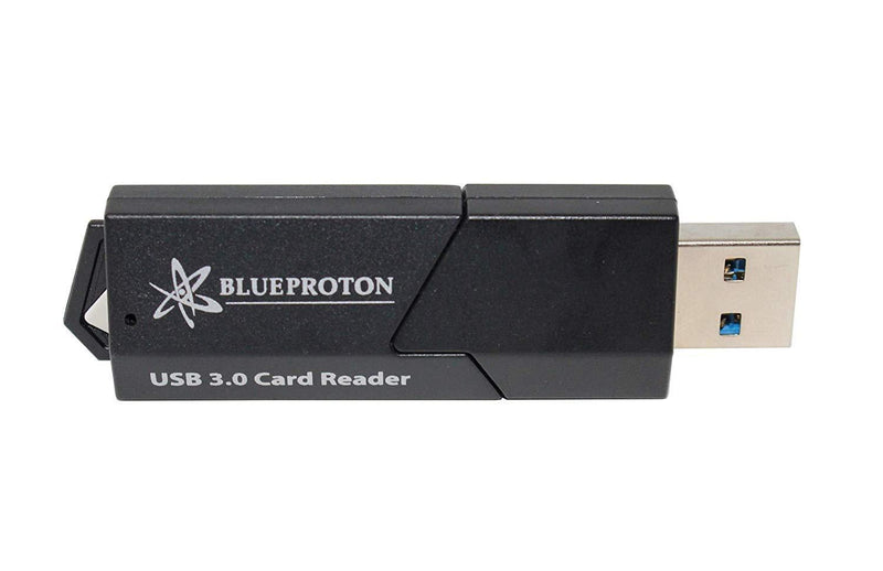 BlueProton USB 3.0 Portable Card Reader for SD, SDHC, SDXC, MicroSD, MicroSDHC, MicroSDXC, with Advanced All-in-One Design