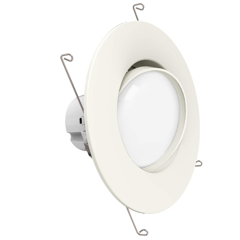 Sunco Lighting 5 Inch/6 Inch Gimbal LED Downlight, 12W=60W, 2700K Soft White, 800 LM, Dimmable, Adjustable Recessed Ceiling Fixture, Simple Retrofit Installation