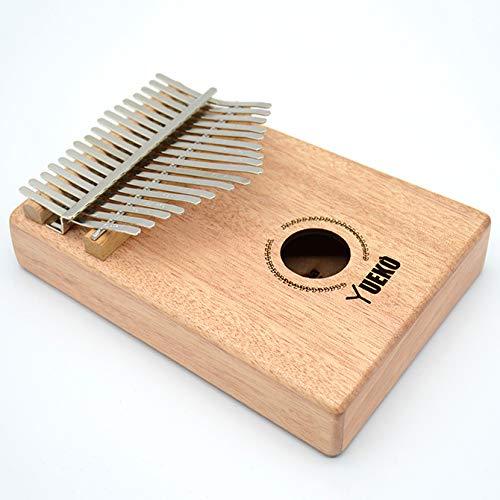 YUEKO Kalimba17 keys Thumb Piano builts-in EVA high-performance protective box tuning hammer and study instruction,Portable Finger Piano,Gift for Kids Adult Beginners Professional Nature