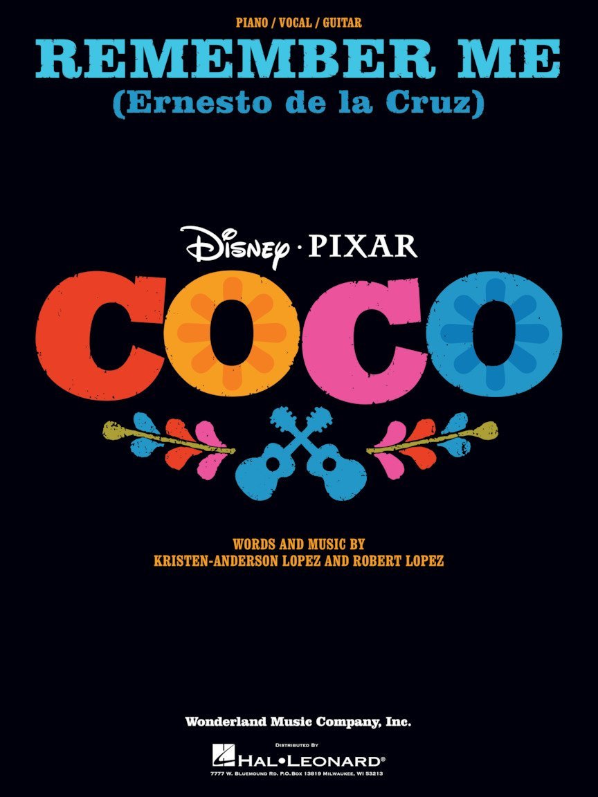 Remember Me (Ernesto de la Cruz) from the movie Coco - Piano/Vocal/Guitar sheet music single