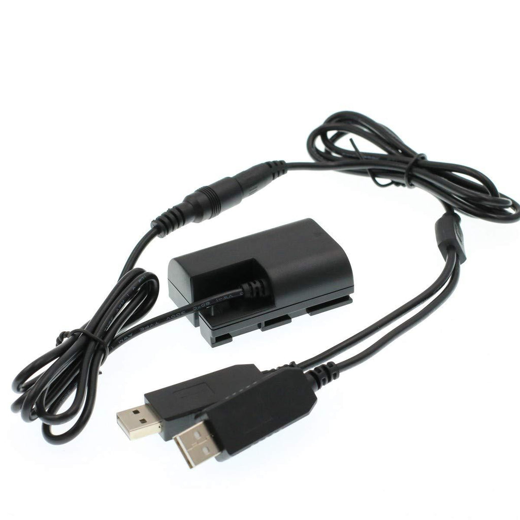 Eonvic DR-E6 DC Coupler LP-E6 Dummy Battery Dual USB Power Adapter Cable