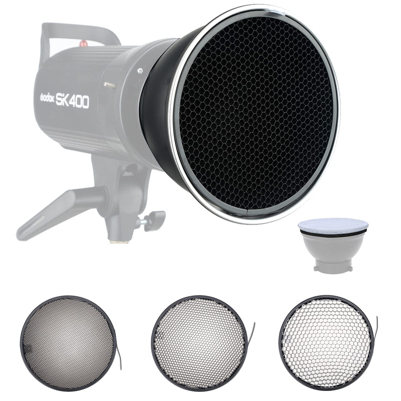 [AUSTRALIA] - Godox Standard Reflector 7"/ 18cm Diffuser with 20/40/60 Degree Honeycomb Grid for Bowens Mount Studio Light Strobe Flash 