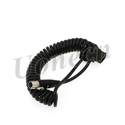 Uonecn ARRI RED Camera Monitor Power Cable Mini XLR 4 Female to D-tap Spring Cable for TV LOGIC VFM-058W/ TV LOGIC VFM-056W