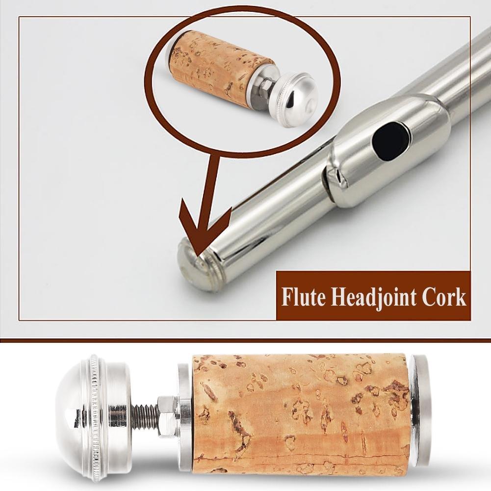 Flute Crown, Flute Head Cork, Flute Headjoint Cork Plug - Flute Stopper Plug and Crown Repair Parts for Flutes Musical Instrument