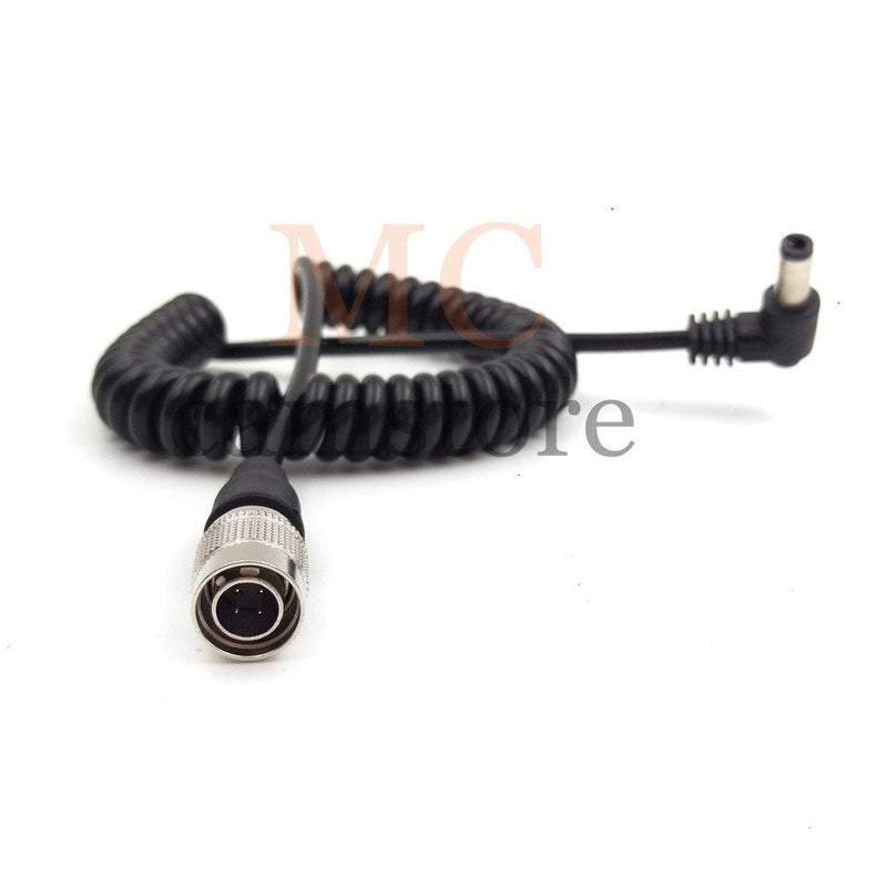 MCCAMSTORE DC2.5 5.5/2.5 to 4pin Male Plug Power Coiled Cable for Sound Devices Zaxcom F8/664/688