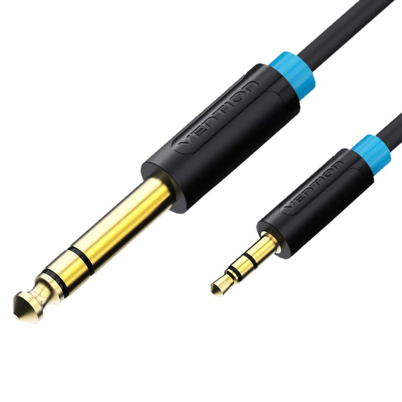 3.5mm to 6.35mm Cable 6FT, Vention 3.5mm 1/8" to 6.35mm 1/4" Male to Male TRS Stereo Audio Cable,Gold Plated Jack Adapter Compatible Laptop,Smartphones,Amplifiers,Home Theater,Gutiar,Speakers(6Ft/2m) 6Ft/2m