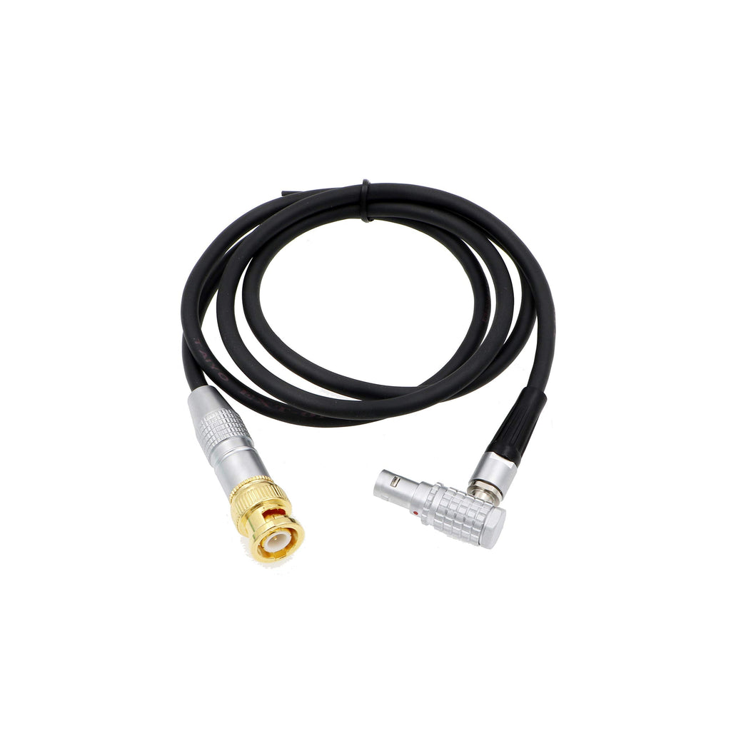 Uonecn Time Code TC Cable BNC Male to Right Angle 0B 5 Pin Male for ARRI Alexa Sound Device 39''
